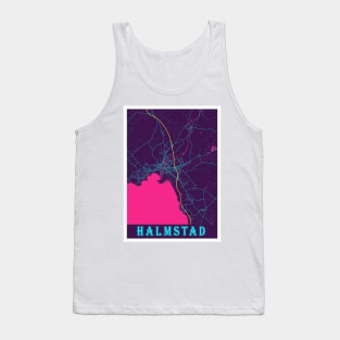 Halmstad Neon City Map Tank Top